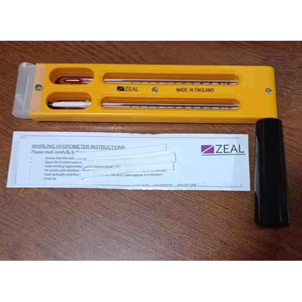 Zeal Psychrometer P2528 Whirling Hygrometer Real Picture Zeal Psychrometer | Whirling Hygrometer 1 Set - Image 2