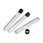 Pyrex Test Tube with Black Cap 4 Inch Clear Tube in Labtex