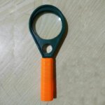 Hand Magnifying Glass 50 mm Orange and Green