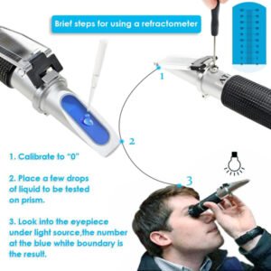 ATC Portable Salinity Refractometer 0-100 ppt (0-100%)