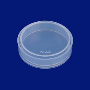 Polylab Petri Dish 50 mm for Lab Use Blue Background