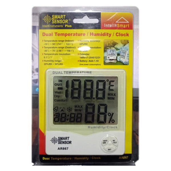Digital Hygrometer Humidity AR867 Smart Sensor Digital Hygrometer Humidity and Temperature Meter AR867