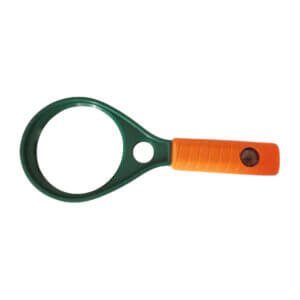 Hand Magnifying Glass 65mm Orange Green REAL Pic1