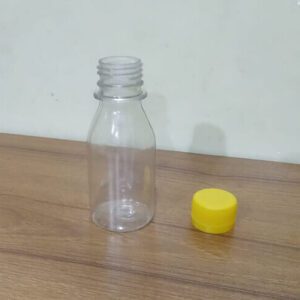 100ml Empty Plastic Bottle with Yellow Can