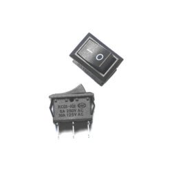 2 Pcs Black Mini On Off Switch 6A-10A 250V KCD1- 3 Pin Snap-in On/Off Rocker Switch 22 x 15 mm