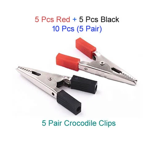 5 Pair Crocodile Clips for Electronics Work
