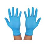 5 Pair Surgical Hand Gloves Blue Color Powder Free Examination Nitrile Gloves