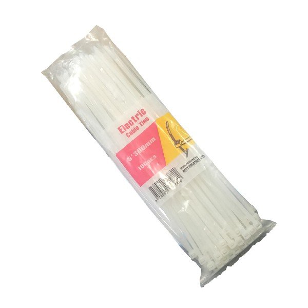 Cable Tie 12 inch, 100 Pcs Pack 300 mm White Cable Tie Price in BD