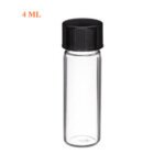 Clear Glass Vial 4 ml with Black Phenolic Cap