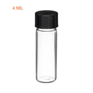 Clear Glass Vial 4 ml with Black Phenolic Cap