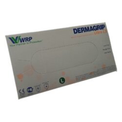 Dermagrip Ultra Nitrile Hand Gloves 1 Box Blue Color, Large Size