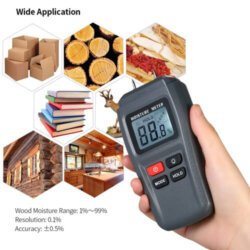 Digital Wood Moisture and Humidity Tester, MT-15