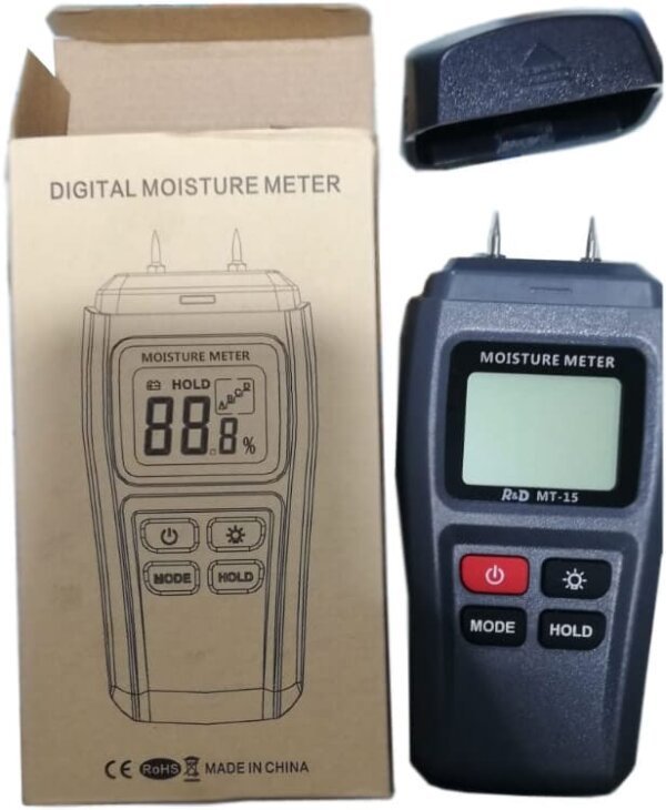 Digital Wood Moisture and Humidity Tester, MT-15