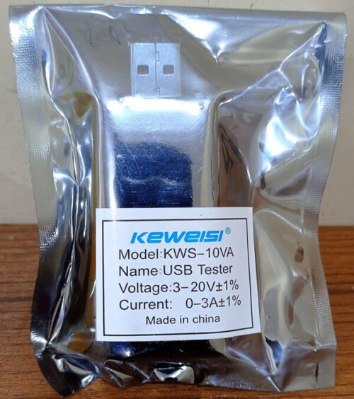 Keweisi USB Current and Voltage Tester KWS 10VA with Packet Front