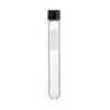Pyrex Test Tube with Black Cap 5 Inch Clear Glass