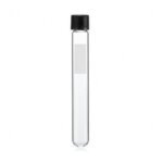 Pyrex Test Tube with Black Cap 5 Inch Clear Glass Tube