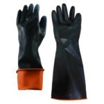18 Inch Industrial Heavy Duty Rubber Hand Gloves- Black Color