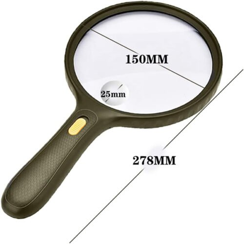 Magnifying Glass 150mm Double Magnification Magnifier with 3 LED Light 3rd