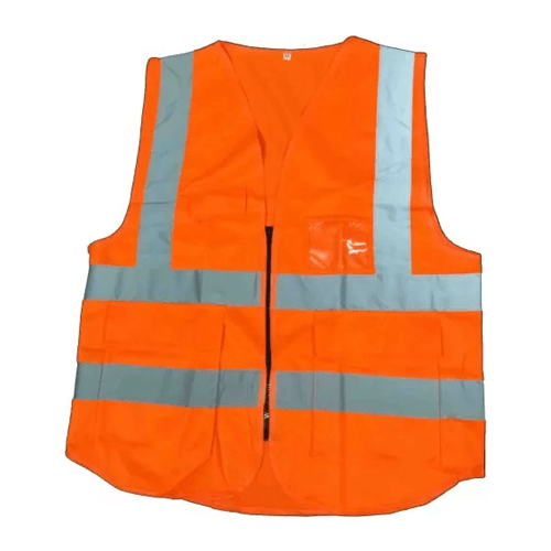 Safety Vest with 4 Pocket Best Quality Orange Color