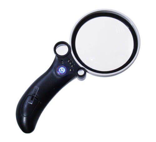 TH600600CH 2.5X 25X 50X LED light Multipower Handheld Magnifying Glass1