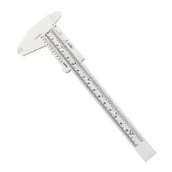 0-150mm Plastic Slide Caliper, Double Scale Vernier Caliper – White Color