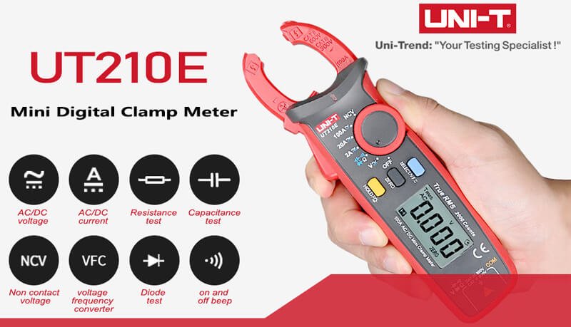 Details of UNI T UT210E Digital Clamp Meter True RMS