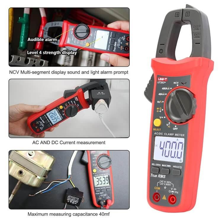 Uses of UNI T UT203+ Digital Clamp Meter min