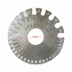 Wire Gauge Meter, SS Wire Thickness Gauge, Round Wire Gauge (1-36)