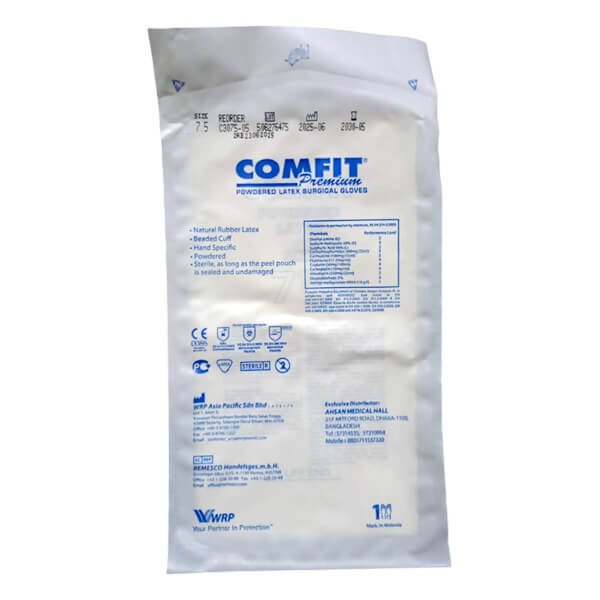Comfit Surgical Hand Gloves 1 Pair Powdered Latex Gloves Original Packet Comfit Surgical Hand Gloves 1 Pair Powdered Latex Gloves Original Malaysian - Image 2