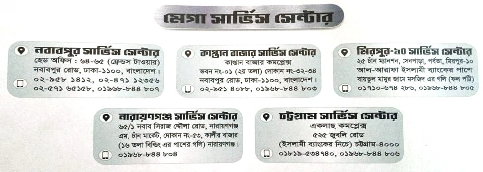 Mega Service Centers in Bangladesh