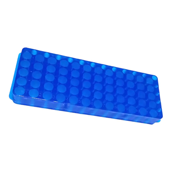Reversible Rack 60 Hole For Micro Tube Blue Back Side