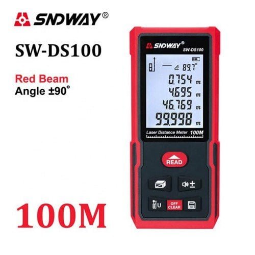 SNDWAY SW DS100 Home Digital Electronic Laser Distance Meter 100m 328ft