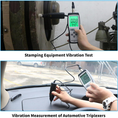 Smart Sensor Vibration Meter AS63B Detached Probe Type Working