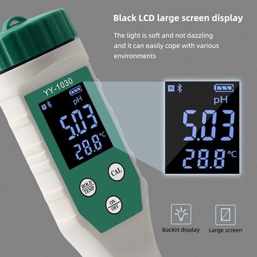 YY 1030 Smart Bluetooth PH Meter for Water Soil Cosmetic Food Cheese Meat etc 6