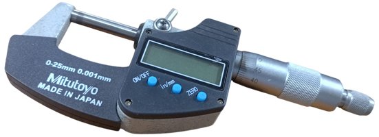 Mitutoyo Digital Micrometer, 0 to 25mm Real Picture in Labtex