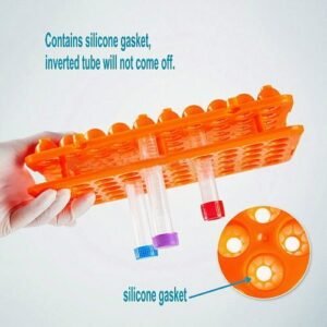 Plastic Test Tube Rack 50 Holes with Silicone Gasket