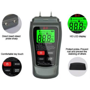 Digital Moisture Meter MT-18 for Wood, Paper and Wall