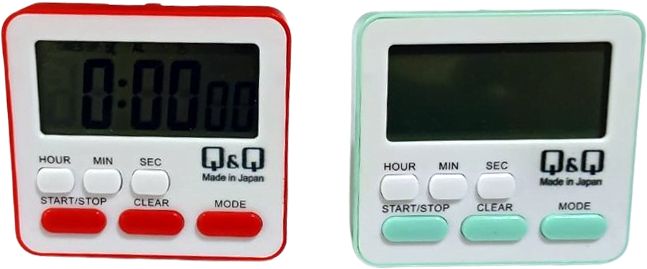 Q&Q Digital Timer ZK 2206 Countdown Timer Both Color