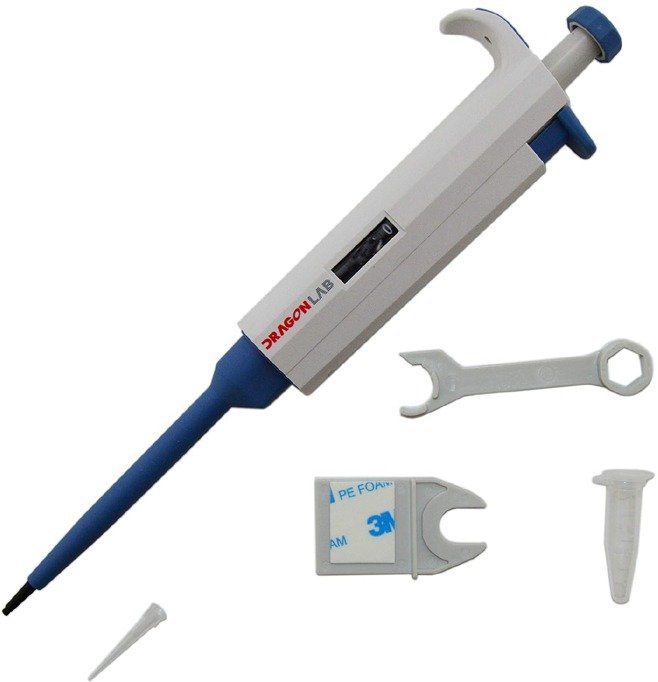 DragonLab Adjustable Micropipette 10 100uL Single Channel