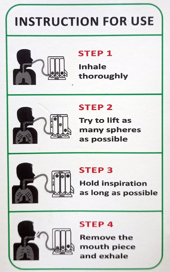 Spirometer 3 Ball Respiratory Exerciser