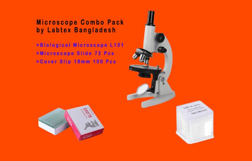 Student Microscope Combo L101, Slide Glass, Cover Slip