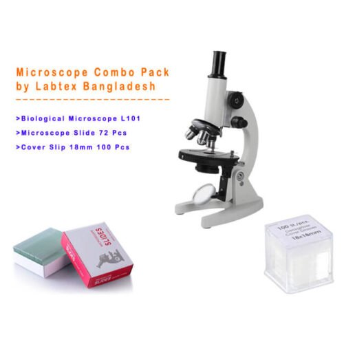 Microscope Combo Pack Including L101, Slide, Cover Glass