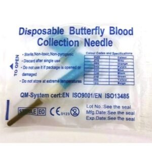 Disposable Butterfly Blood Collection Needle 100 Pcs Packet with Needle