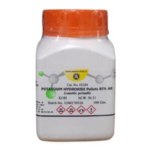 Potassium Hydroxide Pellets 500g ResearchLab India