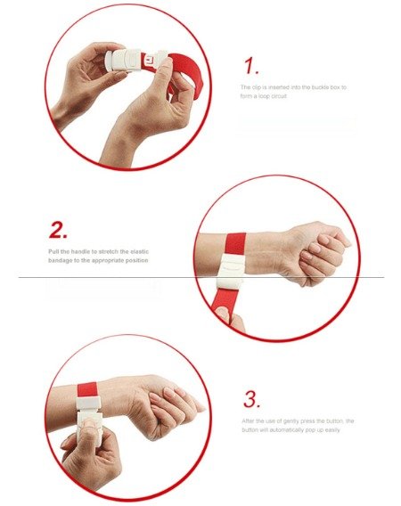 Uses of Tourniquet Elastic Band with Plastic Buckle