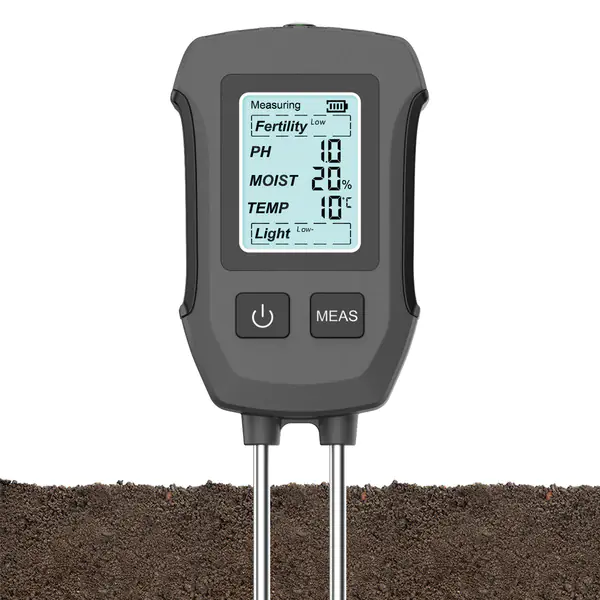 Precision 5 in 1 Soil Tester for Fertility, Moisture, Temperature, pH and Sunlight Meter