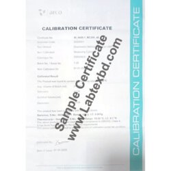Arco Measuring Cylinder Certificate Sample