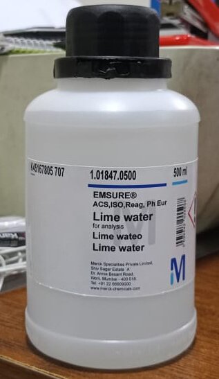 Lime Water 500mL for Analysis Merck India Real Picture