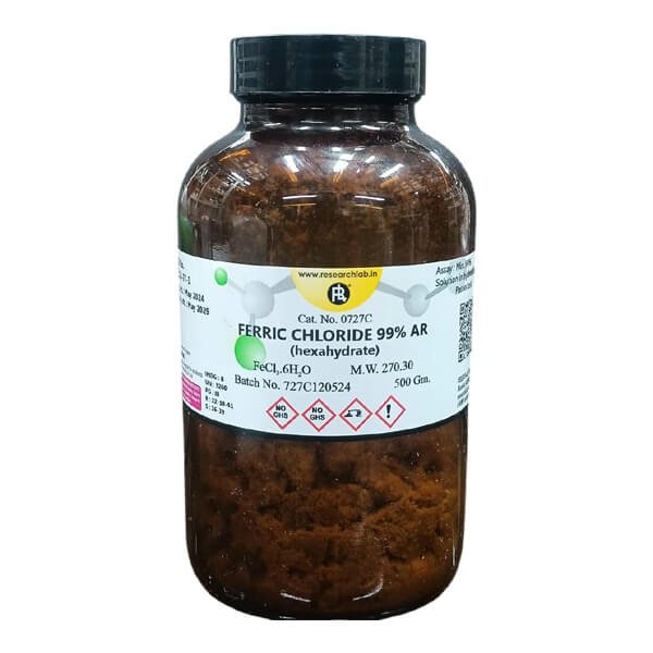 Ferric Chloride Hexahydrate AR 99% 500g RL, India