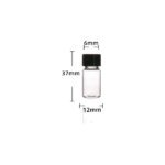 Clear Glass Vial 2mL with Black Cap